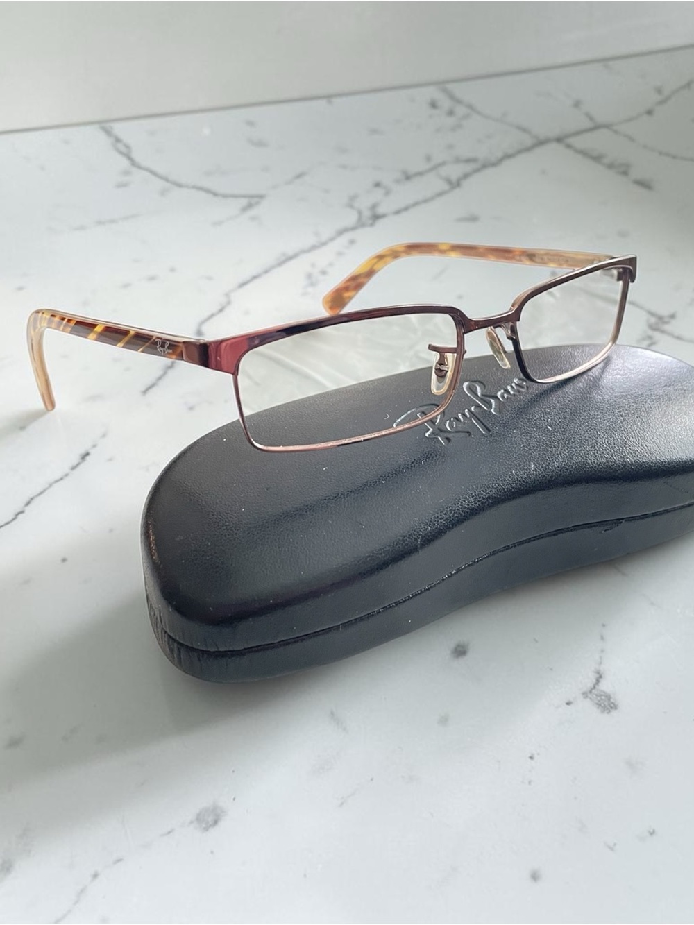 Ray-Ban RB 8633 Titanium Unisex Dark Brown 54-17-140mm Eyewear Frames & Case